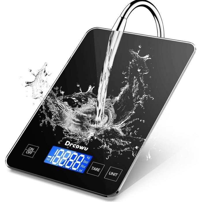 Fonction Tare Balance Balance De Cuisine Numérique 15kg Précision 1g - Pèse Alimentaire Inox Avec Écran LCD Et Fonction Tare