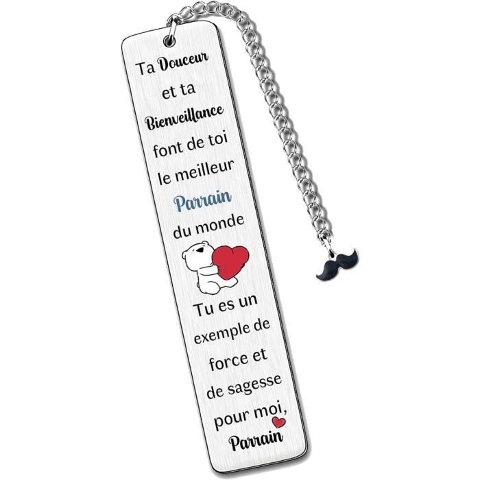 Porte-clés Parrain En Acier Inoxydable - Cadeau Personnalisé Pour Baptême, Naissance, Fête Des Pères