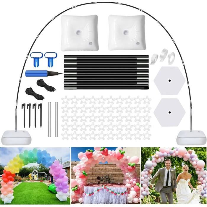 2Kit D'Arche Ballon Rond En Métal,Grand Support D'Arche De Ballon,Ronde