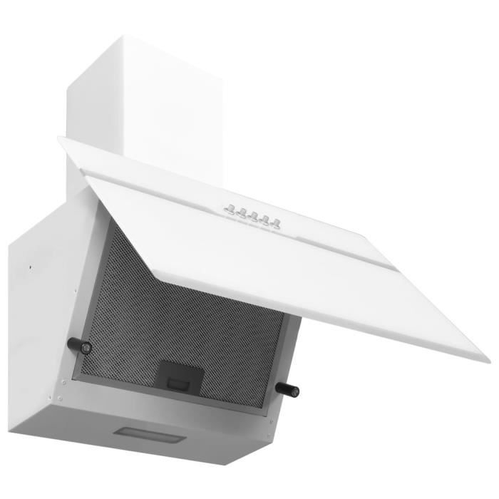 Hotte aspirante inclinée Klarstein Verosteel 60 cm - 624 m³/h, classe énergétique A