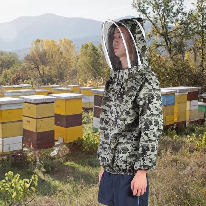 Veste D'apiculture Complète Avec Voile Et Gants - Taille XL - Homme/femme - Tissu Coton/polyester Résistant Aux Piqûres