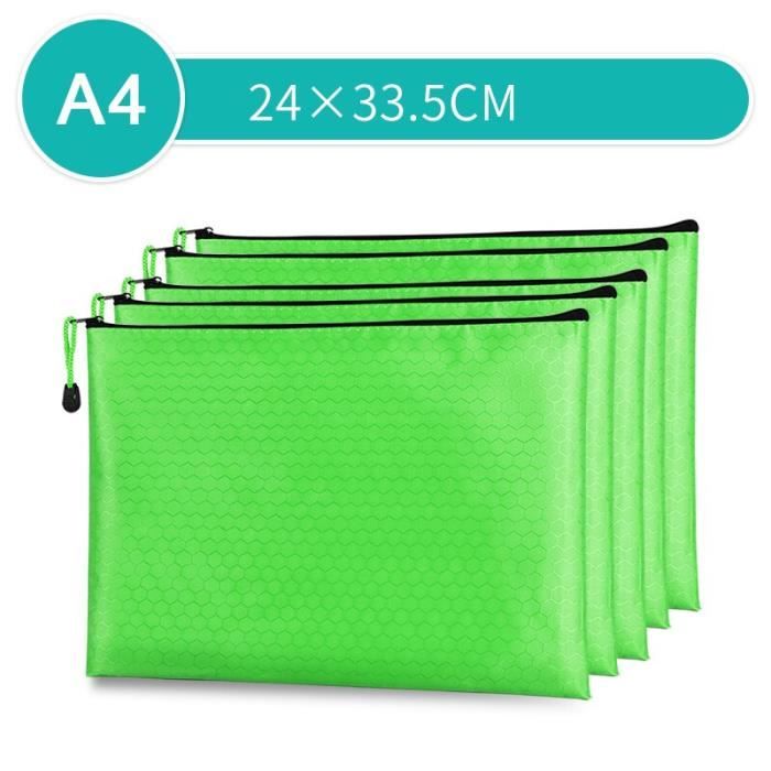 32 Pochettes Plastique A4 - Sacs à Documents Avec 11 Trous, 8 Couleurs, Pour Classement Et Organisation