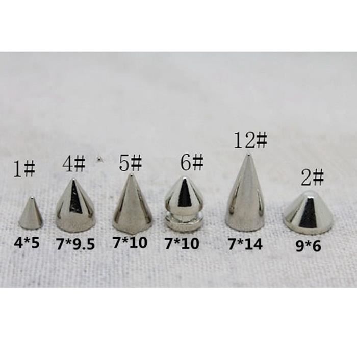 Clous Ronds Métal Argenté – Lot De 100 Pièces 7mm Pour Customisation Vêtements, Cuir, Sacs | DIY Punk