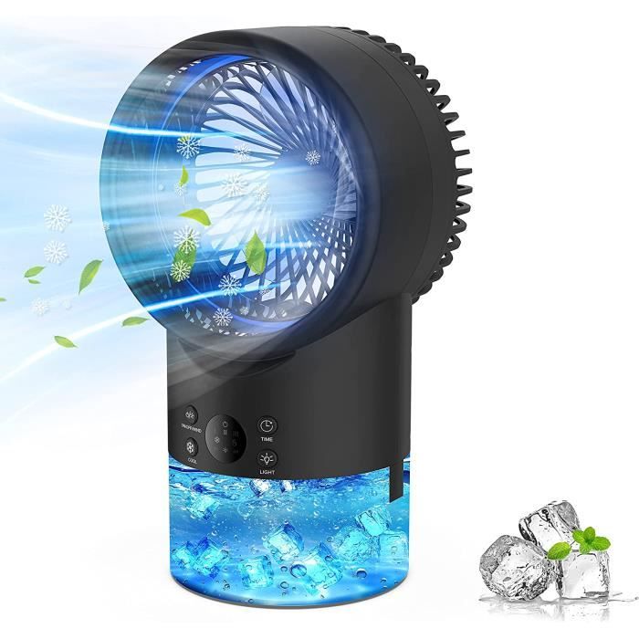 Duokon Petit radiateur électrique Refroidisseur de bureau 2 en 1