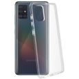 Coque Samsung Galaxy A71 Rigide Bords Antichocs Bumper Transparent Blanc-1