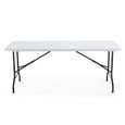 Table pliante de pique nique en résine - MOB EVENT PRO - 180 cm - Blanc - Pliable-1