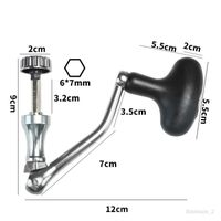Lot De 2 Poignées De Moulinet Pêche DONGKER - Métal, Taille L/M/S - Interchangeable Droitier/Gaucher