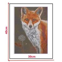 Kit Diamond Painting Renard 5D - 30x40 Cm - Pour Adultes Débutants, Complet Avec Diamants Et Outils