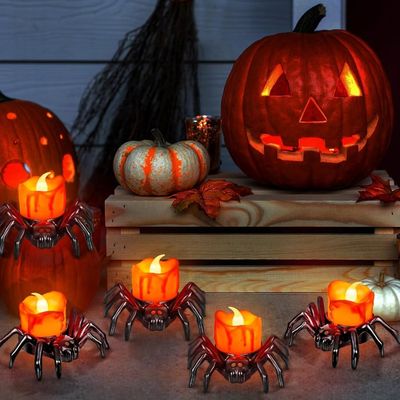 DÃĐcorations Halloween - Lot De 12 Citrouilles Lumineuses LED - Pour Table Et Ambiance Festive