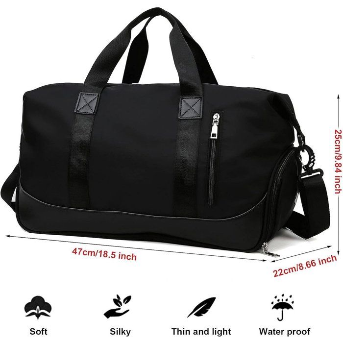 Sac De Sport - Sac De Voyage Pour Femme Et Homme - Avec Compartiment à Chaussures, Sac étanche - Sac Week-end, Sac De Fit QIEDOVIEY - Bagagerie - Maroquinerie