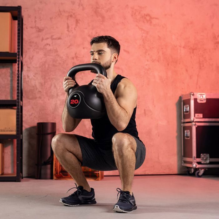 Kettlebell Phoenix Fitness En Vinyle – 4 à 20 Kg – Poids Musculation & Cardio Maison