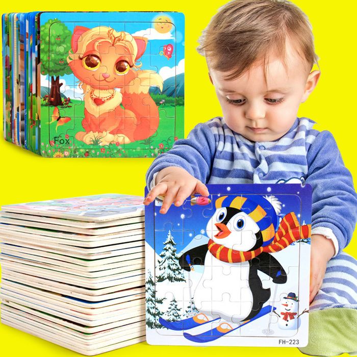 Puzzle animal en bois 3D jouet chouette modèle cadeau jouets éducatifs pour enfants 111558