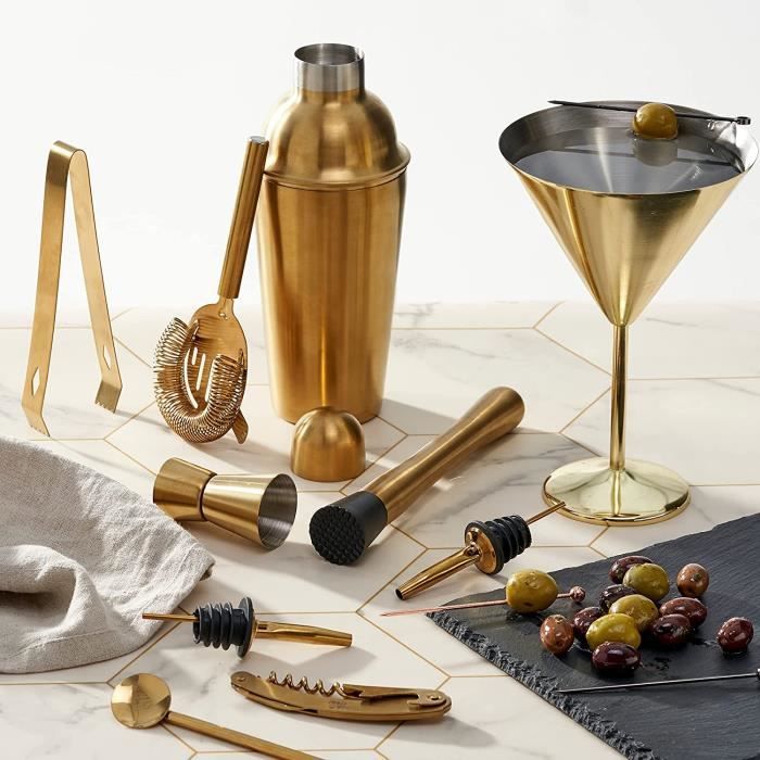 Service de cocktails 3pcs en acier inoxydable argenté | Maisons du Monde Service de cocktails 3pcs en acier inoxydable argenté | Maisons du Monde