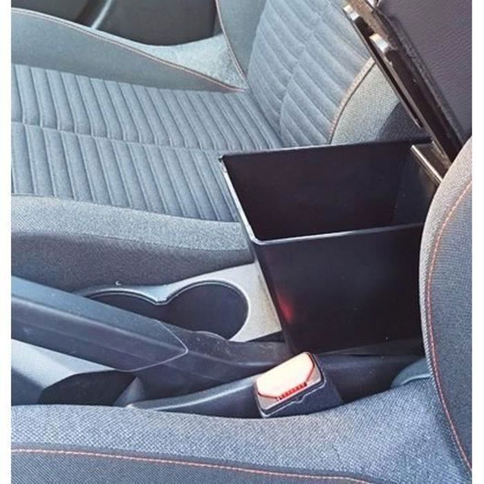 Accoudoir Central Pour Peugeot 2008 (2019-2024) - Avec Rangements, Cendrier Et Ports USB - Double Couche, Couleur Noir/rouge