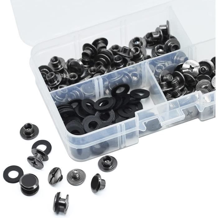 YIXISI Chicago Schrauben Set - 30 Stück M5x4mm Für Leder & Buchbinderei