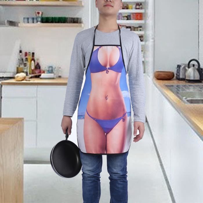 Garosa Tablier de Cuisine 3D Drôle Tablier de Cuisine Sexy Homme Femme  Tablier Imperméable, Tablier de Cuisine Drôle, Tablier de Cuisine Homme  Femme 