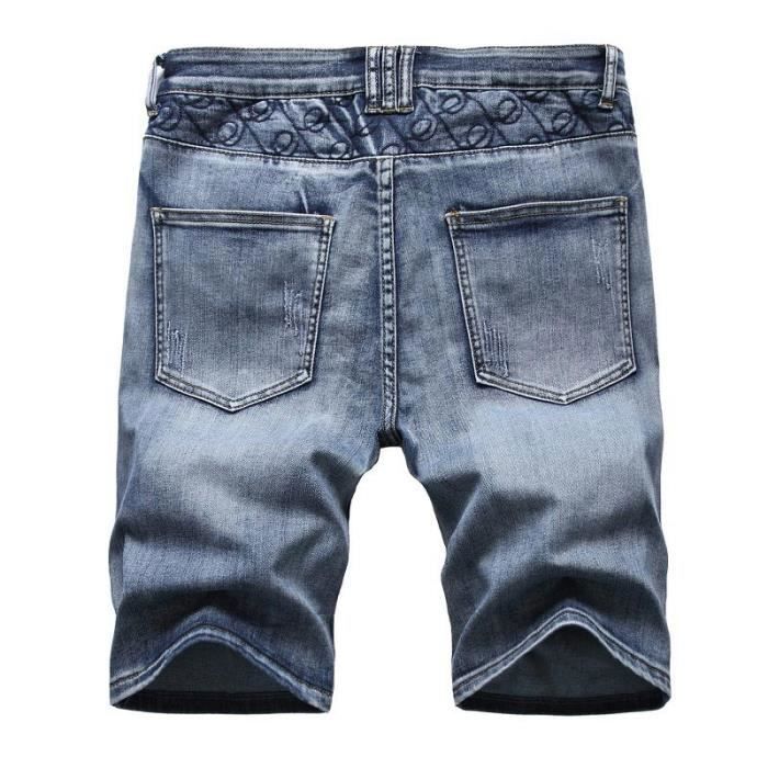Bermuda homme jean elasthanne clearance