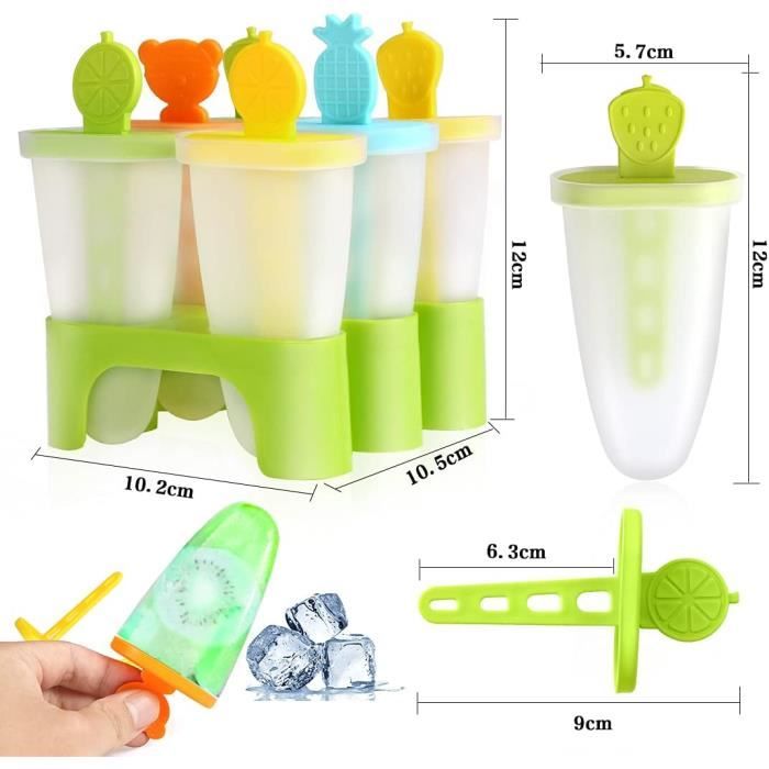 Moule Glace Silicone Batonnet Lot De 6 Moules à Glace En Plastique - Alpha 55 Moule Sorbet Glace