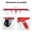 Chariot Roulant Moto 570 Kg – Range-Moto Avec Frein Et 6 Roues Pivotantes Pour Manœuvre Facile