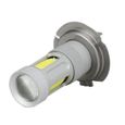 1 x H7 haute puissance COB LED voiture brouillard phare lampe de feu de lumière ampoule de feux de route blanc 80W T02743-2