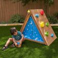 KidKraft - Cabane tipi en bois pour enfant avec mur d'escalade-2