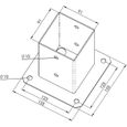 TRIBECCO® Douille à visser pour poteaux carrés en bois galvanisé à chaud (90 x 90 mm) - Douille de sol - Support de clôture - Douill-2