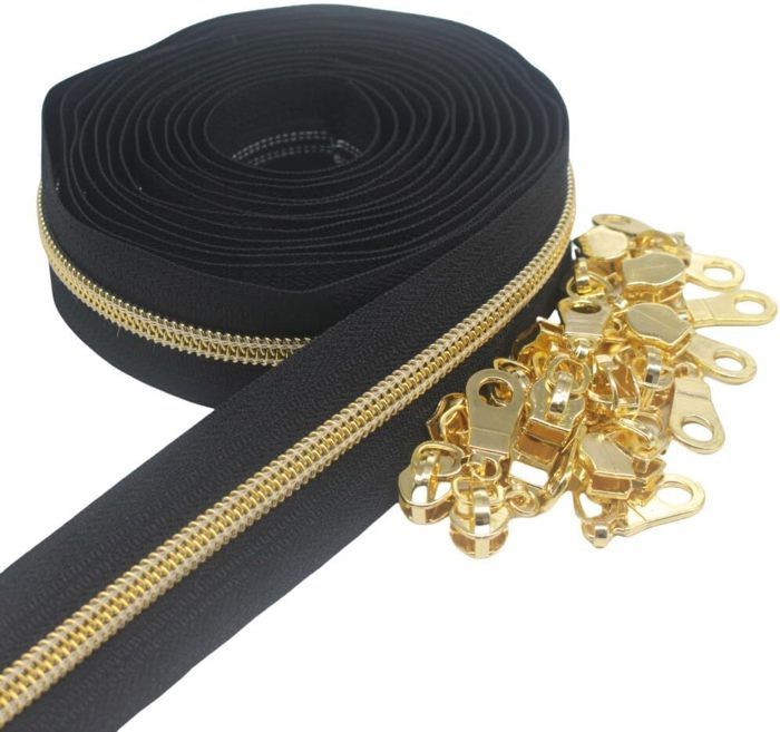Fermetures éclair Nylon N°5 - Rouleau De 20 M Avec 25 Curseurs Automatiques - 12 Couleurs Au Choix - Pour Sacs, Vêtements, Tentes DIY