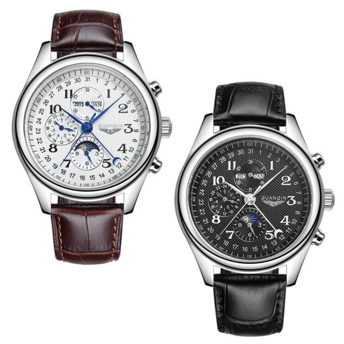 GUANQIN GQ20022 M le Auto Montre m canique Calendrier de phase
