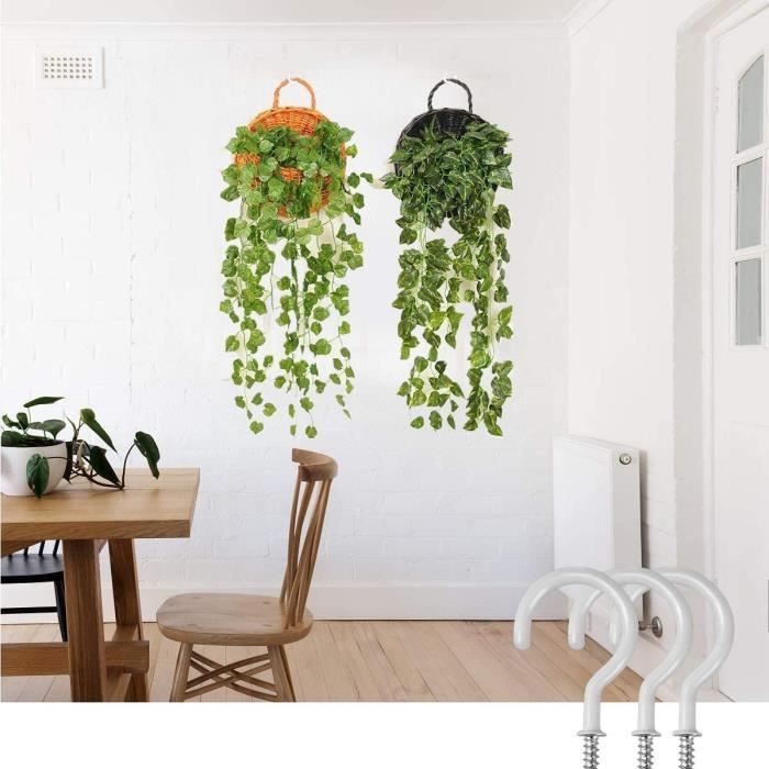 4 Crochets De Plafond Autocollants Transparents - Pour Plantes Suspendues, Sans Perçage - Acier Inoxydable, PVC