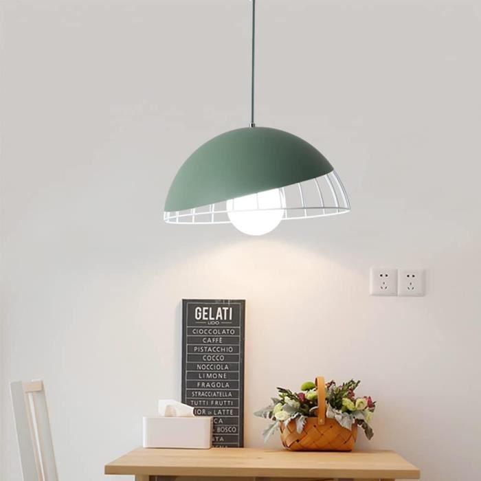 Lustre LED Moderne Simple Cuisine Salon Couloir Suspension Luminaire  Créatif Forme de Cône Fer Cage E27 La Longueur est 25CM H[1694] - Cdiscount  Maison