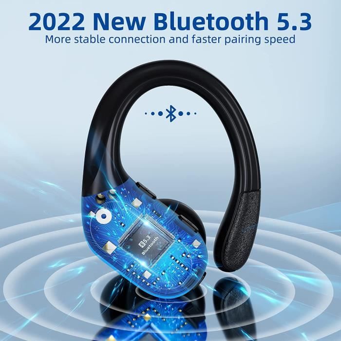 2022 Ecouteur Bluetooth sans Fil Sport, Écouteur sans Fil IP7