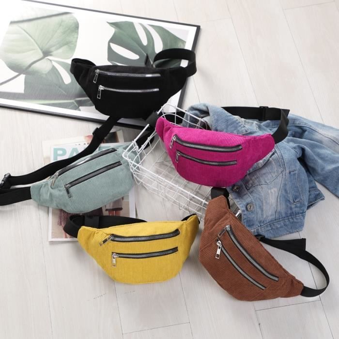 Sac banane Grand sac de taille pour femmes et hommes nouvelle mode Sport voyage telephone portable argent sacs Type brown A Cdiscount Bagagerie Maroquinerie