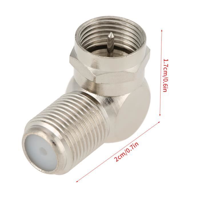 Lot De 5 Connecteurs Prise Fiche Antenne TV Coudés 9,5mm IEC 169-2 - Pour Rallonge Câble Coaxial, Connexion TV