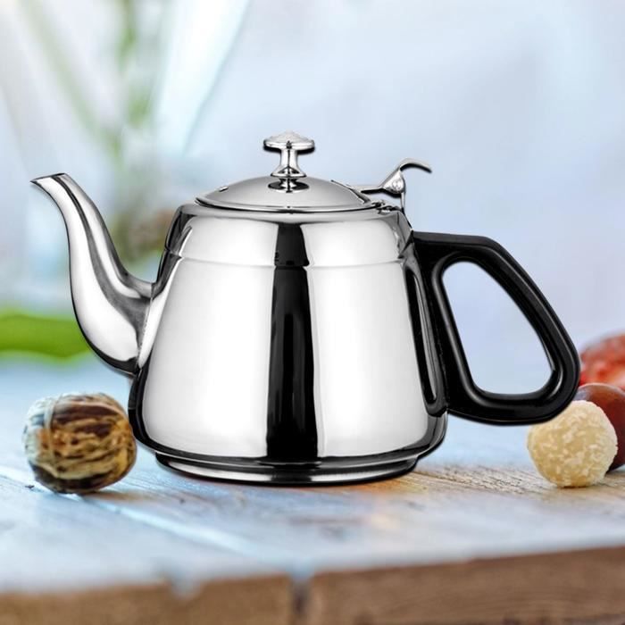 Caffettiera In Acciaio Inox Tecocera 1,5L - Teiera Con Filtro Per Tè - Grande Capacità Per Casa E Bar
