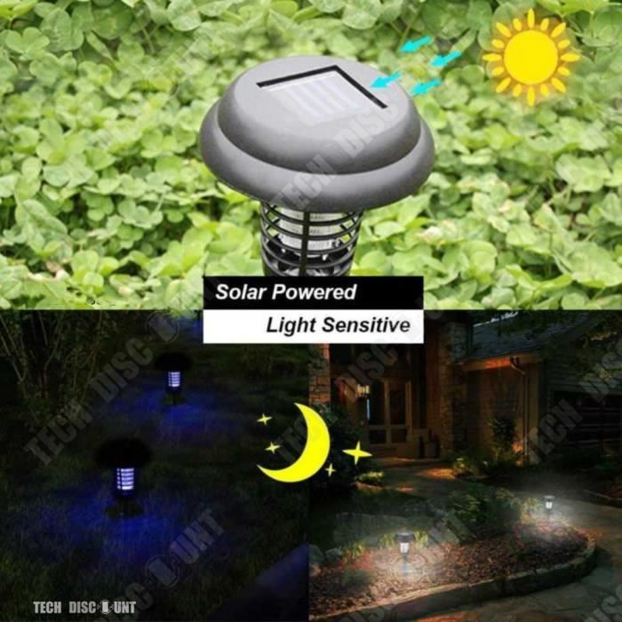 Lampe Solaire Anti-Moustiques 2-en-1 : Éclairage Extérieur Intelligent pour  un Jardin Sans Insectes – Connect&Facile