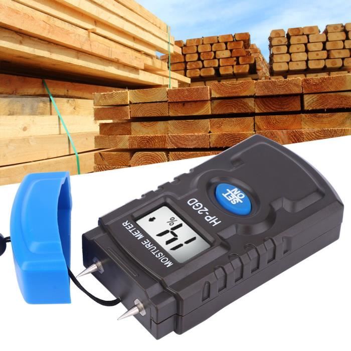 YOSOO Humidimètre pour bois Humidimètre à bois portable Testeur de  température d'humidité numérique Haute piscine pluviometre