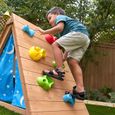 KidKraft - Cabane tipi en bois pour enfant avec mur d'escalade-3