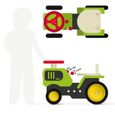 Porteur Tracteur pour enfant en bois - VILAC - 4 roues - Vert - 18 mois-3