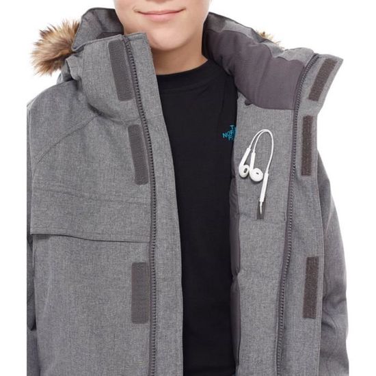 Doudounes The North Face Mcmurdo Down Parka Boys Gris Cdiscount
