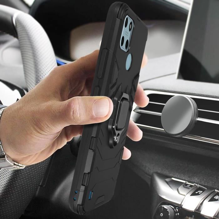 Coque Silicone Ultra Slim + Verre Trempé Pour Realme C25Y C21Y - Noir Mat, Protection Complète, Neuf Avec Garantie