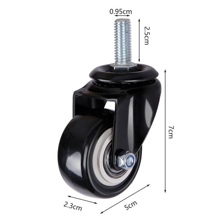 Roues De Chariot De Rechange Uxcell - Lot De 2 - Diamètre 16 Cm (6,3 Pouces) - Rouges