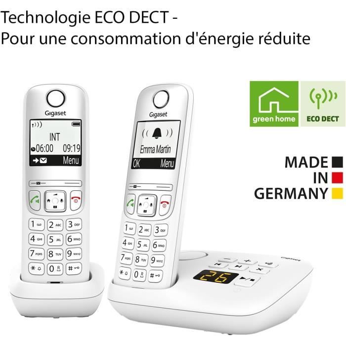 Téléphone Filaire Et,Filaire À 2 Lignes Avec Haut-Parleur Téléphone