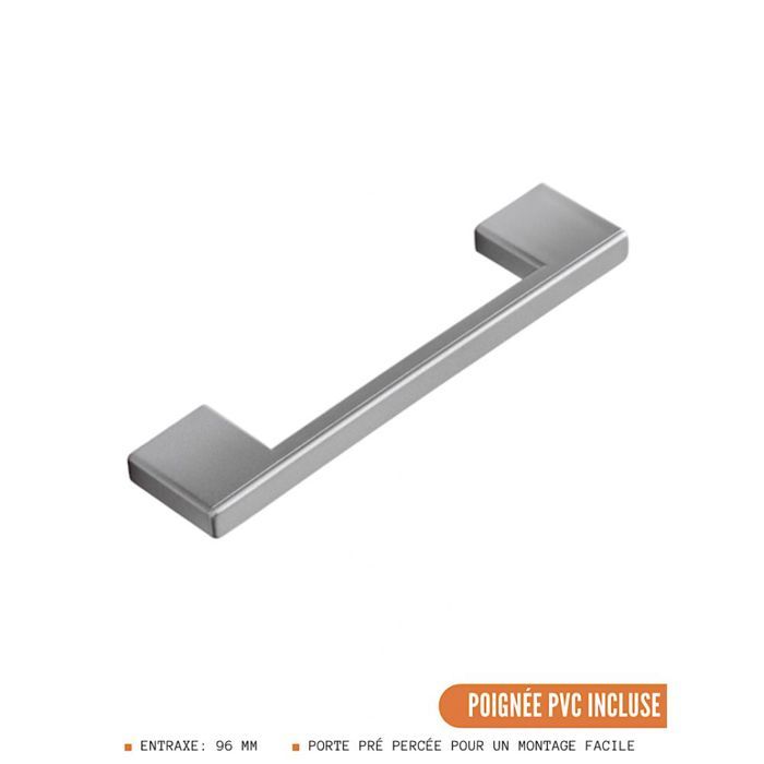 Meuble bas de cuisine avec plan de travail pour four coloris blanc brillant /chêne canadien - Maison
