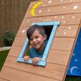 KidKraft - Cabane tipi en bois pour enfant avec mur d'escalade-5