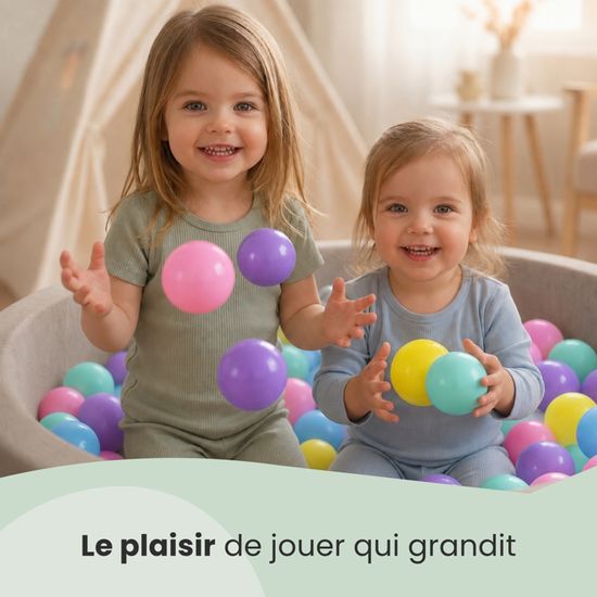 250 Balles Piscine Bébé 5,5 Balles Plastique Colorées pour Enfant Jeu Intérieur - Jeux - Jouets