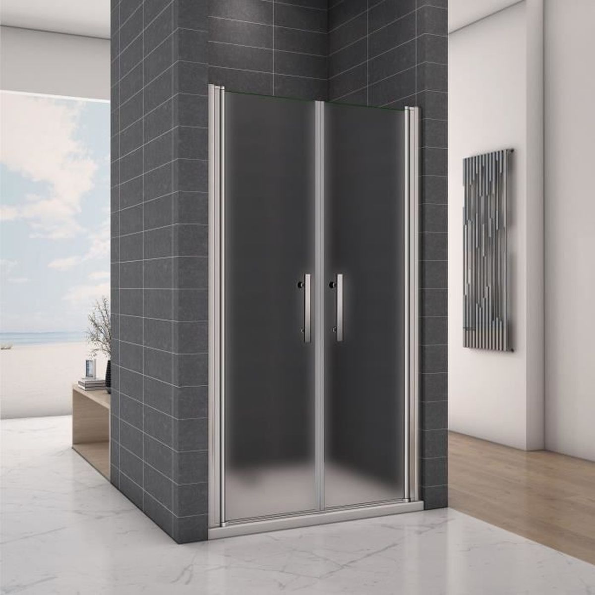 Porte de douche battante 90x187cm en