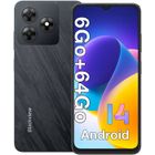 BLACKVIEW WAVE 8C Smartphone 6.56" 6Go + 64 Go/jusqu'à 1To 4700mAh Android 14 13MP Téléphone portable 4G Double Sim GPS - Noir