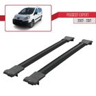 Barres De Toit ACE-1 Aluminium Noir Pour Peugeot Expert 2 (2007-2016) – Porte-Bagages Railing 2 Barres 75 Kg