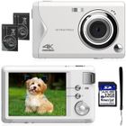 EKASN Appareil Photo Numérique 4K 48MP avec Grand Écran 3'' Zoom 16x BLANC