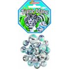 Filet Kim Play – 20 Billes 16 Mm + 1 Calot 25 Mm – Thème Licorne – Rayures Colorées Sur Fond Blanc – Jeu De Récréation – Dès 3 Ans
